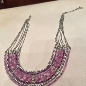 Elegant Purple Beaded Necklace